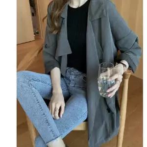 여친 하프기장 봄가을 패션 트렌드 트렌치코트 코트 얇은 원픽3