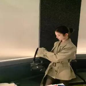 카키 가을 여친 트렌드 쇼트 코트 트렌치코트 원픽3