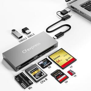 IN CF TYPE 10GBPS CF 타입 MS 8포트 동시 SD 멀티 USB 리더기 IN 읽기 USB USB TF 카드 XD USB EXPRESS CF 리더 2세대 허브