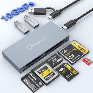 IN CF GBPS 10 멀티 EXPRESS 리더 GEN 어댑터 CF 카드 MAC SD XD ANDROID용 MS USB 메모리 LINUX 리더 타입 WINDOWS TF