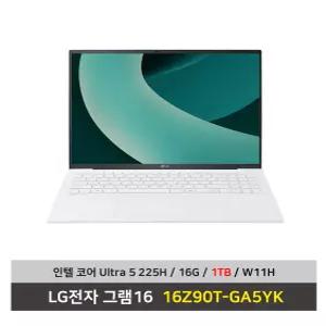 LG전자 그램16 노트북 16Z90T-GA5YK 울트라5 SSD1TB교체/16G/Win11탑재 무선마우스+패드 - KW