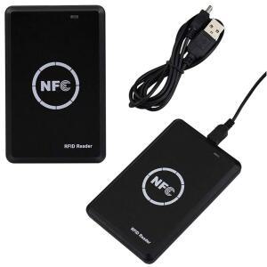 고들리 RFID 스마트 듀얼 핸드헬드 밴드 5장 56KHZ 프롬프트 LED 복사기 13 리더 USB 인터페이스에 라이터 사용 포함 라이트 ICID 카드 125KHZ NFC T5577 키포브 스피드