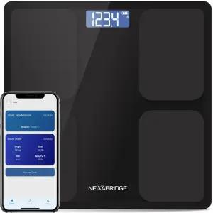 넥사브릿지 체중계 BMI 체지방 근육량을 위한 스마트 11인치 대형 디지털 욕실 12가지 체성분 분석 동기화
