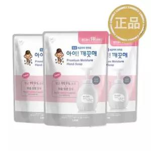 아이깨끗해 프리미엄 모이스처 퓨어로즈 400ml리필 x 3개