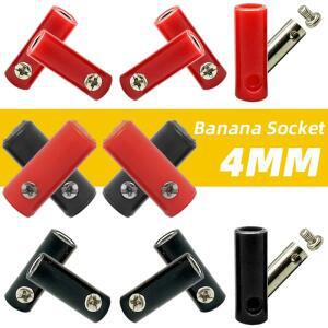 10pcs 4mm 바나나 소켓 암커넥터 암-암 커넥터나사 단자 포함