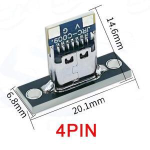 5/20pcs USB 잭 3.1 Type-C 2Pin 암 커넥터 데이터 충전 포트 고정 플레이트 소형 전기 베이스
