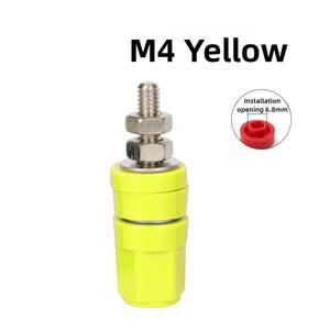 1-5개 M4x36 순동 로드 단자 4mm 바나나 잭 소켓 20A 바인딩 포스트 플러그 접지 커넥터 블랙 빨간색 블루