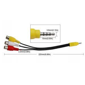DC 3.5mM 잭 3 RCA 케이블 비디오 컴포넌트 AV 어댑터 TCL TV용 빨강 화이트 노랑 여성용