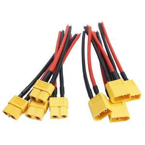 XT60 병렬 배터리 남성/여성 듀얼 연장 커넥터 3-웨이 14AWG 실리콘 와이어 Y 스플리터 100mm 충전기 모터