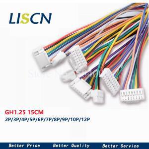 10pcs 마이크로 JST GH 1.25 2P 3P 4P 5P 6P핀 수 암 커넥터 와이어 15cm 케이블 150mm 단일 이중 28AWG