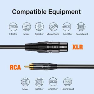 앰프용 XLR-RCA 케이블 RCA-XLR 3핀 캐논 호환 수 암 오디오 비디오 믹싱 플러그 1m 1.5m 2m 3m 5m