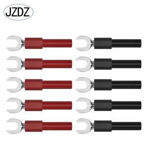 10pcs 6mm 절연 포크 스페이드 U 형 전선 커넥터 전기 압착 단자 구리 바나나 소켓 4mm J.20016