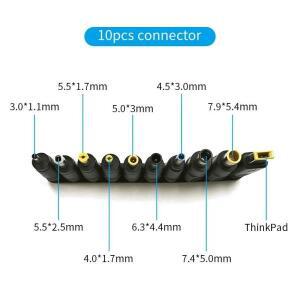 10pcs 범용 AC DC 잭 어댑터 플러그 커넥터 5.5mM x 6.3MM 4.4mm 1.7MM 마이크로USB 키트