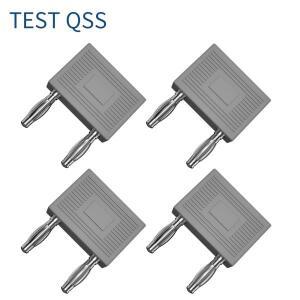 QSS 4pcs 4mm 바나나 플러그 단락 19MM 간격 이중 행 여 하나를 두 남 나누는 어댑터 Q.20006
