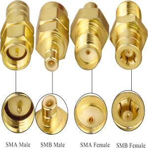 SMA Male/Female - SMB 무선 안테나 동축 어댑터 DAB 카오디오 라우터용 커넥터