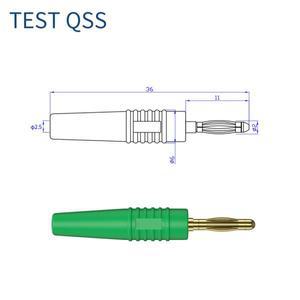 QSS 10pcs 2mM 바나나 플러그 금도금핀 전기 커넥터 액세서리 Q.10005