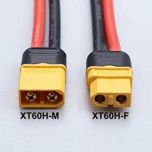 1pcs Amass XT60H 수 암 커넥터 플러그커버 포함 12AWG 실리콘 와이어 RC 리포 배터리 FPV 드론용