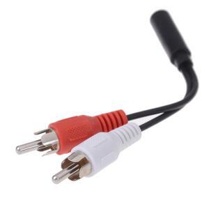 2in 1 오디오 케이블 3.5mm - RC 더블 로터스 헤드 어댑터 AV