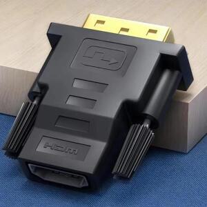 HDMI 호환-DVI 어댑터 도금 플러그 DVI-HDMI 호환 DVI 수-암 양방향 커넥터HDTV 프로젝터용