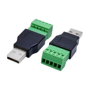 컴퓨터 핸드폰 키보드 마우스 USB 플러그 타입 A 2.0 무납땜 남성/여성 스크류 커넥터쉴드 어댑터 포함