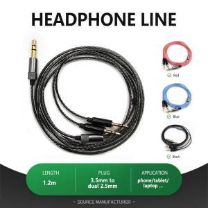 3.5mm - 듀얼 헤드폰 교체 케이블 PVC 오디오 라인 솔리퍼블릭 마스터 트랙 HD V12 V10 V8 X3 용