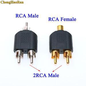 ChengHaoRan 3.5mm RCA 스테레오 암커넥터 플러그 어댑터 헤드폰 Y 오디오 남성 커넥터