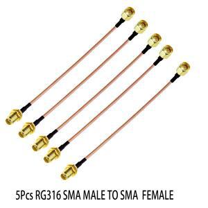 RF 점퍼케이블 동축 점프 케이블 확장 와이파이 3G 4G GSM 안테나용 RG316 SMA 암 커넥터 5개