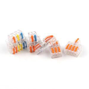 5pcs 투명 범용  분배기 버트 스플 라이스 전선 커넥터 28-12AWG 용 Led 라이트 빠른 푸시인 단자