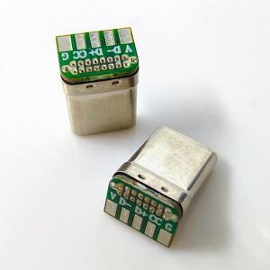 1/5 10pcsType-C 남성 헤드 90도 직각 4/5 솔더 패드  충전 USB 커넥터 단자 블록 수리 납땜 포트