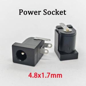 10pcs 20pcs  잭 소켓 커넥터 5.5x2.5mm 5.5/4.0/4.8x1.7mm 플러그인 3핀