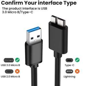 USB 3.0  A-마이크로 B 하드 드라이브 외부 케이블 삼성 호환 디스크용  데이터 동기화 코드 USB3.0 0.3/1/