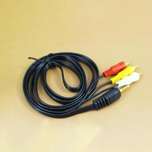 오디오 컨버터 3.5mm 2.5 잭 3 RCA 수커넥터 어댑터 1.5m 비디오 AV 케이블 와이어 코드  4극