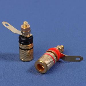 금도금 앰프 스피커 바인딩 포스트 단자 4mm 소켓 플러그 잭 커넥터 오디오 바나나 1쌍