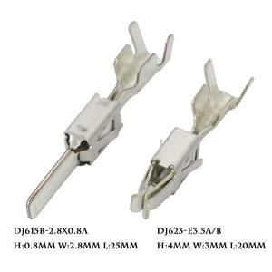 50pcs 2.8/3.5mm 황동 주석 도금 전기 자동차 와이어 하네스 커넥터 배선 단자 플러그 DJ623-E3.5AB/DJ615B
