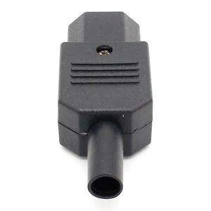 재배선 가능 전원 커넥터 암커넥터 3핀 AC 소켓 10개  10A 250V 블랙 IEC C13