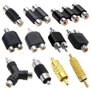5pcs RCA 암커넥터 플러그 어댑터 헤드폰 Y 오디오 남성 커넥터