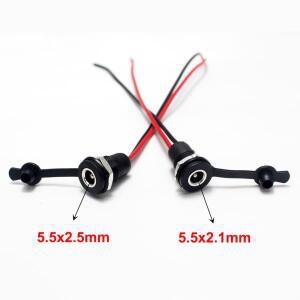 1/3/5pcs DIY dc 방수 잭 커넥터 용 배터리 DC 전원 플러그 5.5x2.1mm 15cm 와이어