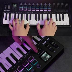 SMK-37 프로 37키 MIDI 패드 컬러 키보드 사운드 소스 무선 지원 16 드럼 다중 시스템 연결