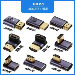 HDMI 호환 케이블 어댑터 미니 마이크로 to 2.1 컨버터 48Gbps 4K120Hz 8K60Hz HDTV 프로젝터 PS5 호환 PS4