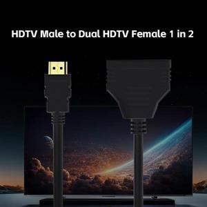 HDMI 분배기 케이블 남성 1080P-듀얼 여성 1-2웨이 어댑터 동시에 두 개의 TV 지원