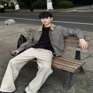 원더우면 남성 빈티지 가을 코듀로이체크 재킷 야구점퍼 쇼트 OPH3