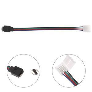 5050 RGB LED 스트립 조명 커넥터 스트립-전원 어댑터  4개 10mm 와이드 15cm핀 1개