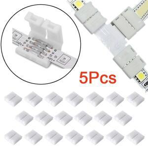 5pcs 4핀 Led 커넥터 L 모양 4핀 RGB 3528 2835 스트립 코너 각도 와이어 설치 어댑터