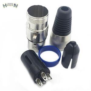 XLR 3핀 암수 마이크 잭 플러그 오디오 케이블 연결 장비 믹서 주변기기 블루 10개