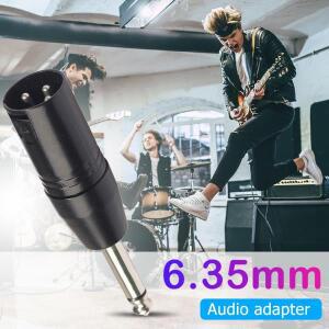 3핀 XLR 남 - 1/4인치6.35mm 모노 오디오 플러그 어댑터 일렉트릭 기타용