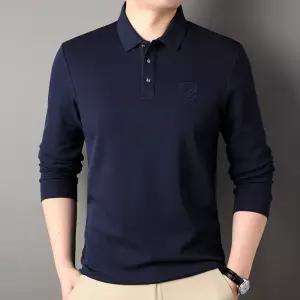 샤오원샵 남성 캐주얼 비즈니스 긴팔티 봄가을 키작남 카라넥티 셔츠 카라 꾹3