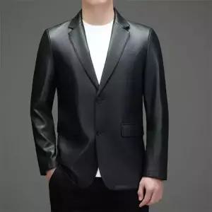 남성용 캐주얼 정장 재킷 가죽 옷 코트 캐쥬얼단서 양복 MODU1