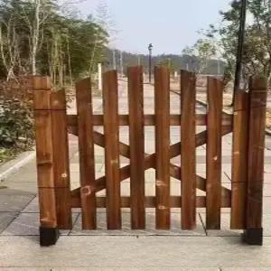 원목 대문 울타리 양문 전원주택 정원 방부목 게이트