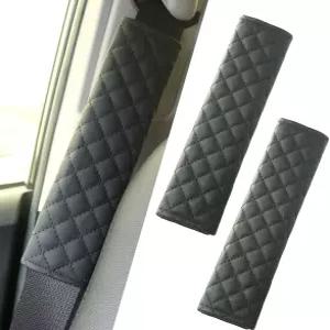 카엘타스 2 PCS 카시트 벨트 커버 패드 쿠션 자동차 SUV 트럭 트랙터 골프 카트 UTV(다이아몬드 패턴)를