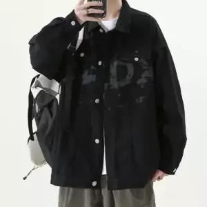 슬램덩크 청 남성 춘추 겨울 프린트 청자켓 트렌드 자켓 레터링 코트 HO3